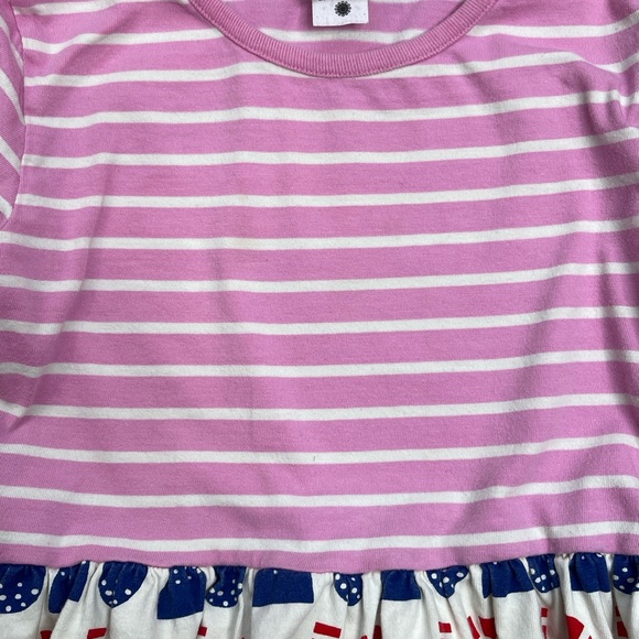 Hanna Andersson Girls Christmas Holiday Long Sleeve Striped Mixie PlayDress 10 - Picture 5 of 16